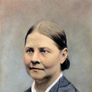 LUCY STONE (1818-1893). American woman suffragist. Oil over a photograph