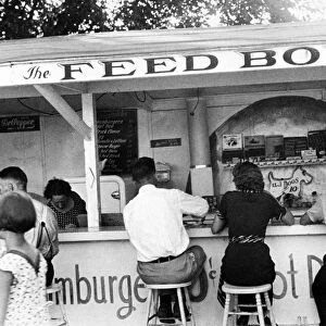 The luncheonette at Buckeye Lake Amusement Park, Ohio. Photograph by Ben Shahn, 1938