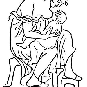 MAILLOL: ODES D HORACE. Woodcut by Aristide Maillol, c1939, for the Odes d Horace