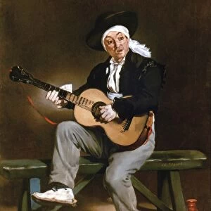 MANET: GUITARERO. The Spanish Singer or The Guitarero by Edouard Manet. Oil, 1860