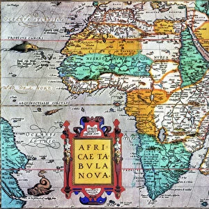 MAP OF AFRICA from the 1595 edition of Abraham Ortelius atlas Theatrum Orbis Terrarum