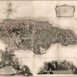 MAP: JAMAICA, 1763. British map of the island of Jamaica, published 1763