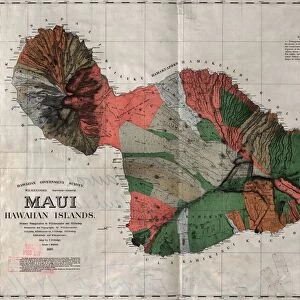 MAP: MAUI, 1885. Map of Maui, Hawaiian Islands. Map by F. S. Dodge, 1885