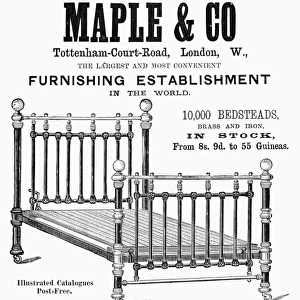 MAPLE & CO. FURNITURE. English newspaper advertisement, 1889