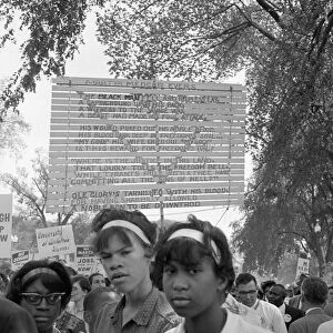 MARCH ON WASHINGTON, 1963. Young women at the March on Washington for Jobs