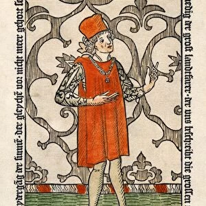 MARCO POLO (1254-1324). Woodcut from the Nuremberg (1477) edition of Marco Polo