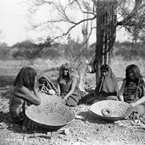 MARICOPA WOMEN, c1907. Maricopa women and children in Arizona. Photograph by Edward S