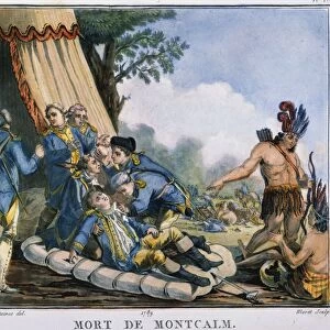 THE MARQUIS DE MONTCALM (Louis Joseph de Montcalm de Saint-Veran) mortally wounded