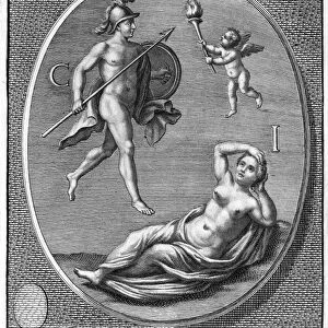 MARS AND RHEA SILVIA. The Vestal Virgin Rhea Silvia, mother of Romulus and Remus