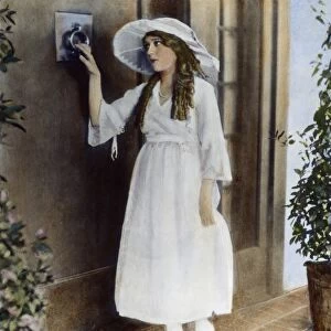 MARY PICKFORD (1893-1979). Originally, Gladys Mary Smith. American actress. Oil over a photograph, n. d