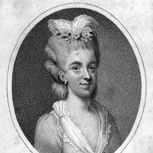 MARY WILKES (1750-1802). Daughter of the English politician, John Wilkes. Stipple engraving, 1804, after John Zoffany