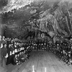 The Masonic Grand Lodge of Arizona meeting in the cave mine of the Copper Queen Consolidated Mining Company at Bisbee, Arizona, 12 November 1897