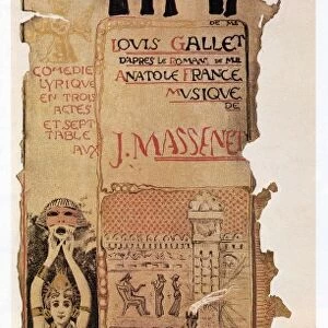 MASSENET: THAIS, 1894. French lithograph poster, 1894, for Jules Massenets opera Thais