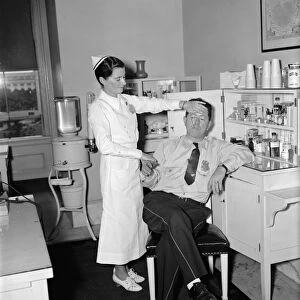 MEDICAL OFFICE, c1937. Medical room at the Senate Office Building in Washington, D