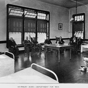 MENTAL HOSPITAL, c1899. Patients in the mens infirmary ward of the Boston Insane Hospital