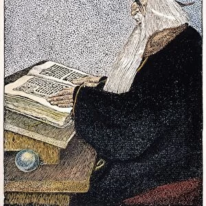 MERLIN THE MAGICIAN. Drawing, 1903, by Howard Pyle