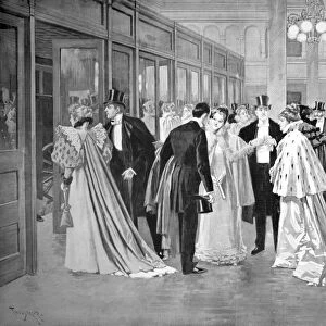 METROPOLITAN OPERA, 1894. After the Opera - Waiting for the Carriages in the Box-Holder s