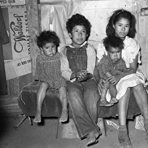MEXICAN CHILDREN, 1939. Impoverished Mexican children, San Antonio, Texas