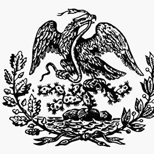 MEXICAN COAT OF ARMS. 19th century Mexican seal