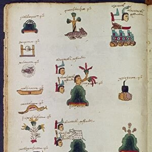 MEXICO: AZTEC CODEX. Aztec writing using symbols