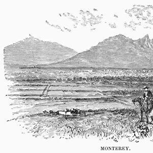 MEXICO: MONTERREY, c1846. Scene at Monterrey, Mexico. Line engraving, 19th century