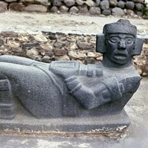 MEXICO: TOLTEC ALTAR. Toltec chac-mool stone altar where human sacrifice was made. From Tula, Mexico, 977-1160 A. D