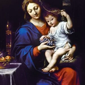 MIGNARD: MADONNA. The Virgin of the Grapes. Oil on canvas, c1640-50, by Pierre Mignard (1612-1695)