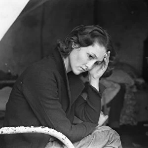 MIGRANT CAMP, 1936. The daughter of a migrant Tennessee coal miner living in the