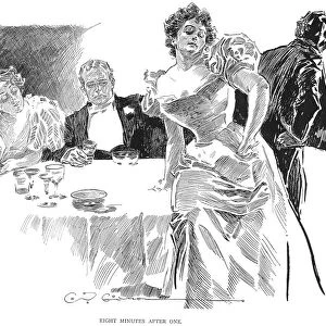Eight Minutes After One. Drawing, c1900, by Charles Dana Gibson