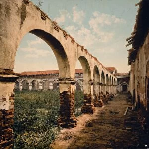 MISSION SAN JUAN, c1899. Aqueduct of Mission San Juan Capistrano in California