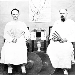 MISSIONARIES: CHINA, c1900. Two American Congregational missionaries photographed