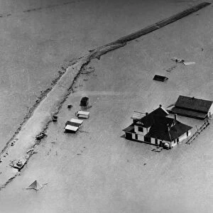 MISSISSIPPI FLOOD, 1927. Aerial view of Knowlton, Arkansas, during the Great Mississippi