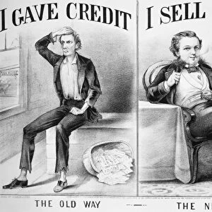 MONEY LENDING, 1870. I Gave Credit / I Sell for Cash