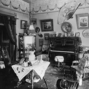 MONTANA: HOME, c1900. Interior view of an unidentified home in Helena, Montana