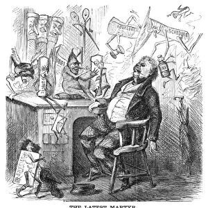 MORRILL TARIFF, 1861. Nightmares plaguing an American custom house entry clerk