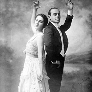 MOUVET AND WALTON, c1917. American dancers Maurice Mouvet and Florence Walton. Mouvet