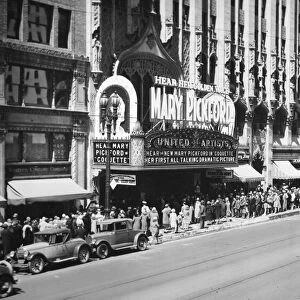 MOVIE THEATER, 1929. American movie theater, probably in New York City