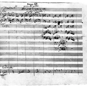 MOZART: COSI FAN TUTTE. Manuscript of the score of Wolfgang Amadeus Mozarts Cosi Fan Tutte