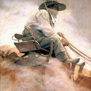 N. C. WYETH: ORE WAGON. Oil on cavas, 1907