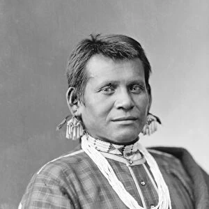 NATIVE AMERICAN, c1875. Portrait of Eagle Plume, a Native American from an unidentified tribe