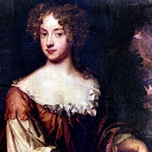 NELL GWYN (1650-1687). English actress and mistress of Charles II. Oil on canvas (detail)