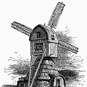 NEW AMSTERDAM: WINDMILL. A windmill in New Amsterdam, c1630s
