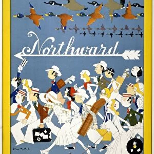 NEW HAVEN RAILROAD, c1930. Travel poster issued by the New Haven Railroad, featuring