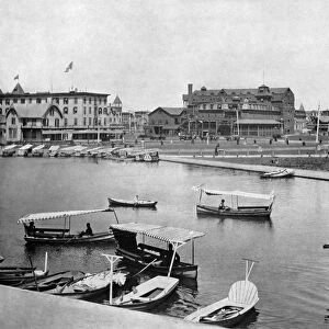 NEW JERSEY: ASBURY PARK. Wesley Lake in Asbury Park, New Jersey. Photograph, c1890
