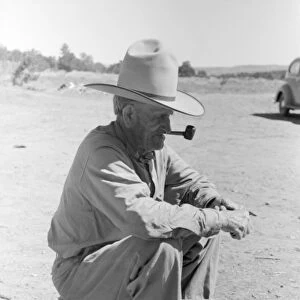 NEW MEXICO: COWBOY, 1940. An old time cowboy in Pie Town, New Mexico. Photograph by Russell Lee