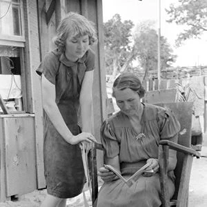 NEW MEXICO: WOMEN, 1940. A homesteaders wife and daughter in Pie Town, New Mexico