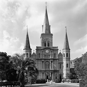 NEW ORLEANS: CATHEDRAL. A view of St. Louis Cathedral on Jackson Square in New Orleans, Louisiana