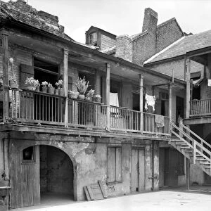 NEW ORLEANS: HOUSE. A view from the courtyard of the house at 620-621 Governor