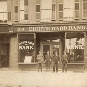 NEW YORK BANK, 1900. Eighth Ward Bank, c1900
