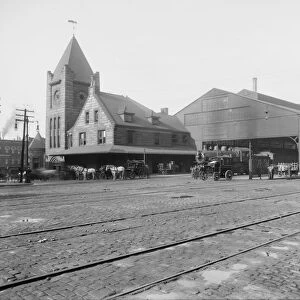 NEW YORK CENTRAL RAILROAD. New York Central Railroad Depot at Syracuse, New York